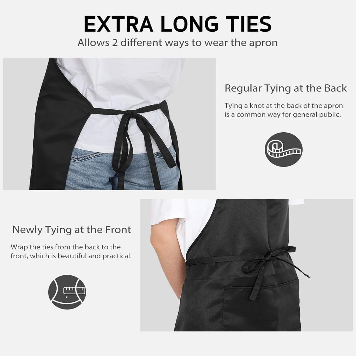 Bringsine 4 Pack Bib Chef Apron - Unisex Aprons with 2 Pockets,Machine Washable Aprons for Men and Women,Kitchen Resistant Cooking BBQ Aprons Bulk(Orange)
