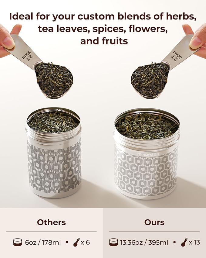 Reinmoson Extra Large Tea Infuser for Loose Tea & Spice Infuser for Cooking, Extra Fine Mesh Tea Strainers, 304 Stainless Steel Steeper for Black Tea, Rooibos, etc