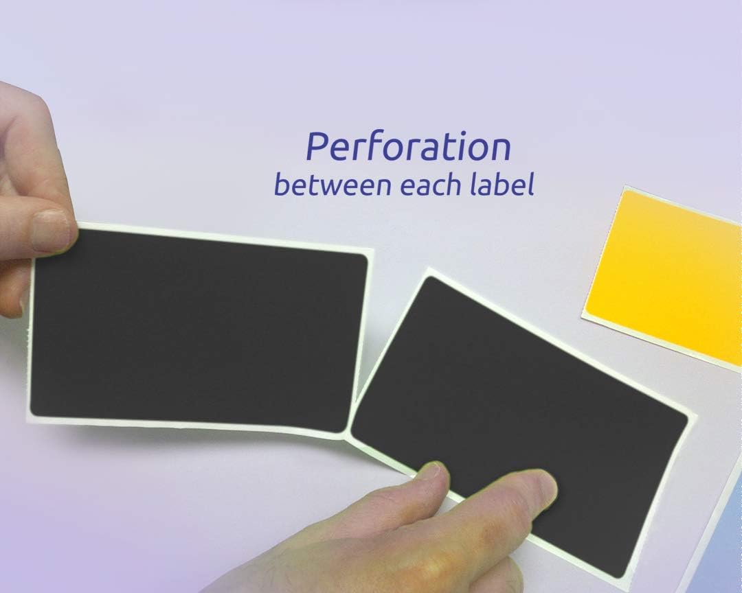 NextDayLabels 500 Rectangle Stickers (3" x 5") - Color Coding Labels Roll - Moving Labels for Boxes, Colored Inventory Stickers for Packing, Organizing, and Storage (Black)