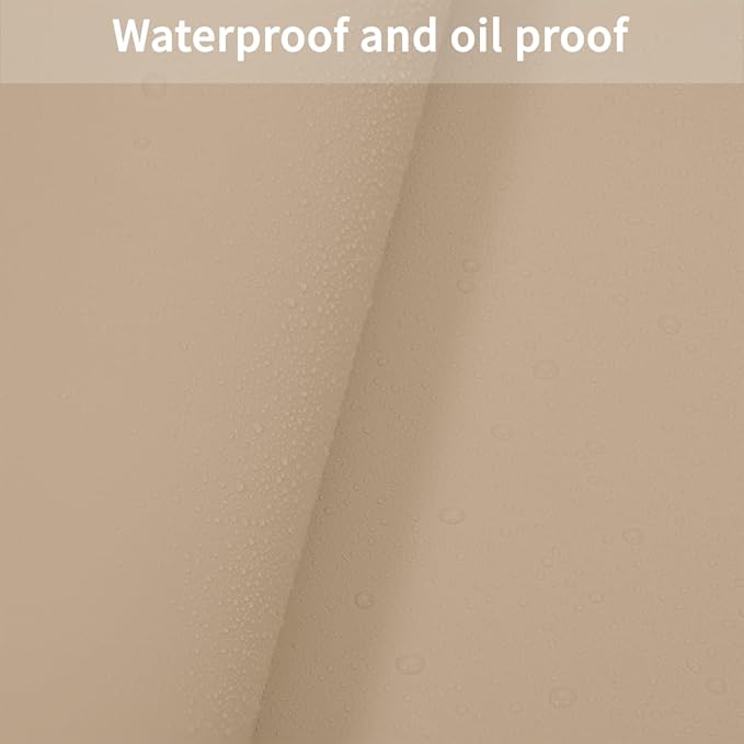 Leather Table Cover,1.8mm Thick,40x40 Inch Table Protector,Table Protector for Dining Room Table,Dining Table Cover,Table Cover Protector.(Light Brown+Gray,40x40)