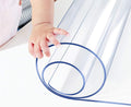 Wadrac Multisize Clear Plastic Dining Table Protector PVC Tablelcloth DeskPad Wooden Furniture Coffee Glass End Side TableCloth TableTop Protection Countertop Cover Waterproof Rectangular Vinyl 20x60