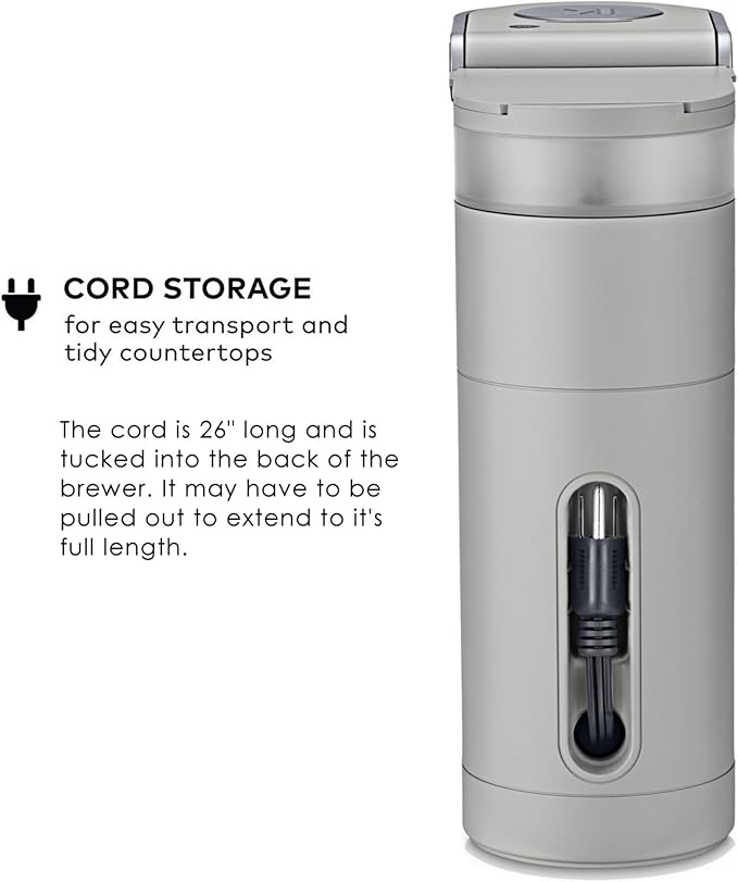 Keurig K-Mini Single Serve K-Cup Pod Coffee Maker, 6 to 12oz Brew size, with Cord Storage, Perfect for Small Spaces, Studio Gray