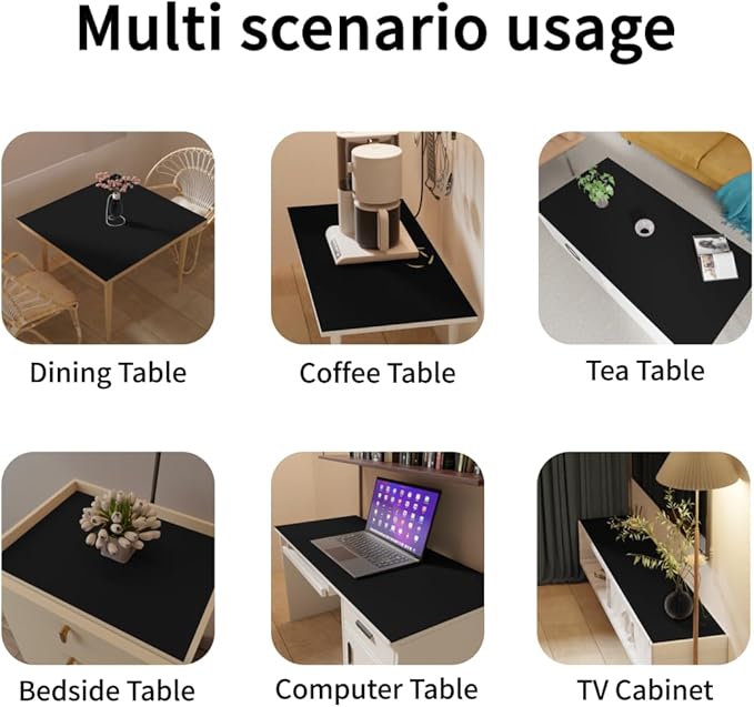 Cover for Dresser - 20x32 Inch Waterproof Easy to Clean Can Conceal Flaws Protector The Table Top from Scratches Used for Coffee Table Dresser(Black+Black 20x32)