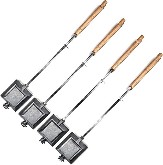 HAWOK Cast Iron Pie-Iron Sandwich Maker with Detachable Handle set of 4…