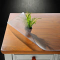 NECAUX Custom 40 x 52 Inch Frosted Table Cover Protector, 1.5mm Thick Plastic Waterproof Heavy Duty Desk Pad Mat Non-Slip Tablecloth Protector for Coffee Table, Sofa Table, Media Stand, Countertop