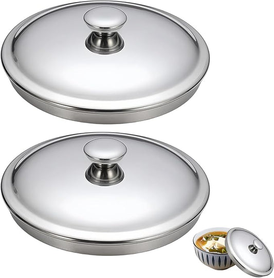 4.3Inch Stainless Steel Universal Lid, Cup Covers, Pot Cover for Small Pots, Sauce Pans, Skillets, Small Saucepans, 11CM