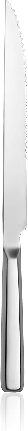 New Star Foodservice Hollow Handle Notched Serving Spoon (Silver, Bread Knife (13-Inch))