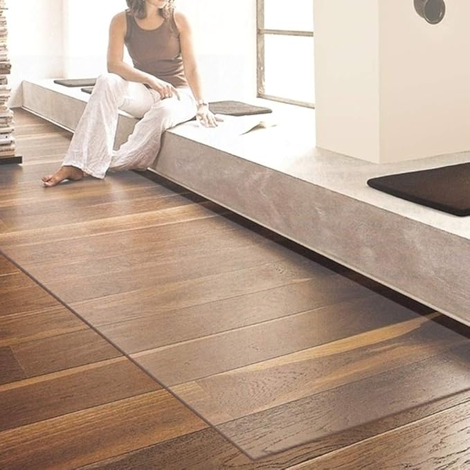 NECAUX Custom 16 x 32 Inch Frosted Desk Cover Protector, 1.5mm Thick Plastic Heavy Duty Table Pad Desk Mat Desk Protector for Office Computer Writing Desk, Side Table, End Table, Night Stand, Dresser