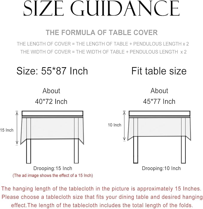 patdrea Designer Linen Tablecloths for Rectangle Table,Green Vintage Leaves Pattern Tablecloth,Decor Floral Table Cover for Kitchen Dining Christmas,Thanksgiving,Tea Party,55"x87"-Cecilia a
