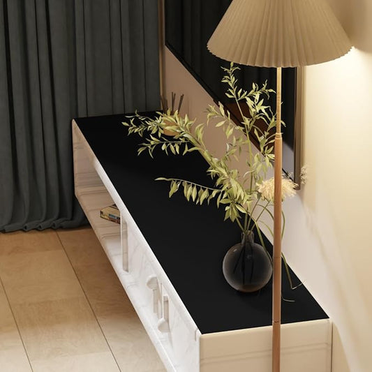 Cover for Dresser Top - 20x72 Inch Waterproof Easy to Clean Can Conceal Flaws Protector The Table Top from Scratches Used for Coffee Table Dresser(Black+Black 20x72)