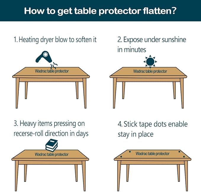 30X30 Inch Square Eco Clear Plastic Table Protector Thick Wipeable PVC Tablecloth Cover Mat Pad Transparent Vinyl Tablecloth Screen Protector Waterproof Hard for Kitchen Table Liner Marble Countertop