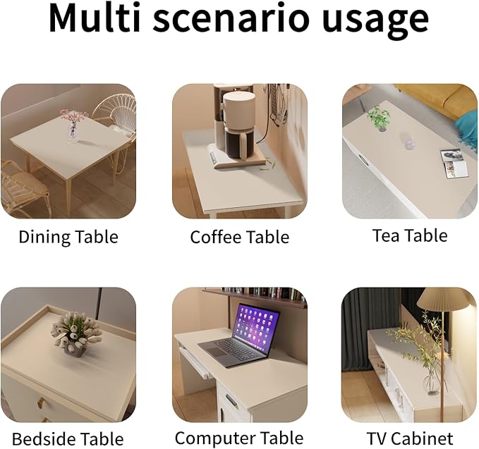 Leather Table Cover,1.8mm Thick,42x78 Inch Table Protector,Table Protector For Dining Room Table,Dining Table Cover,Table Cover Protector,Hule Para Mesa De Comedor(Off White+Light Gray,42x78)