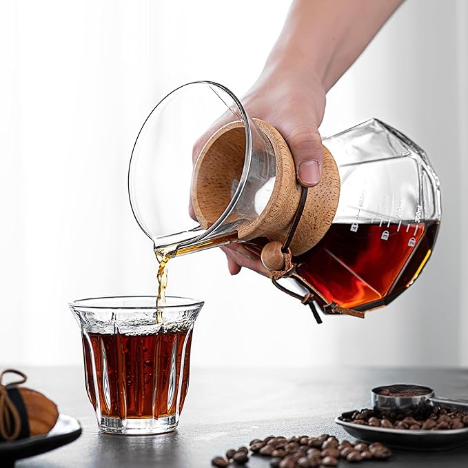 Pour Over Coffee Maker Set – 40oz Gooseneck Kettle with Thermometer, Coffee Grinder & 20oz Drip Coffee Maker – Stainless Steel Pour Over Coffee Set