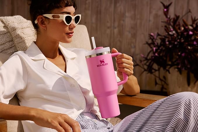 STANLEY Quencher H2.0 Tumbler with Handle and Straw 30 oz | Flowstate 3-Position Lid | Cup Holder Compatible for Travel | Insulated Stainless Steel Cup | BPA-Free | Soft Orchid