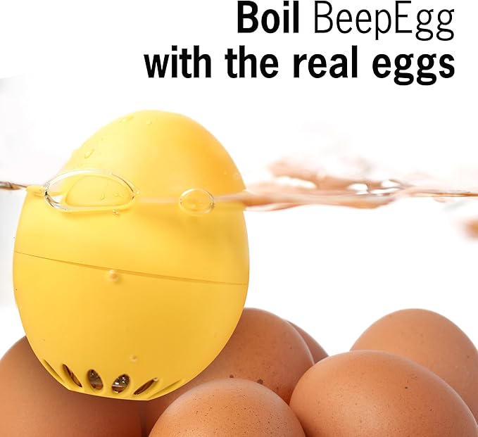 Penguin Beepegg – Egg Timer for Boiling Eggs – Musical Egg Cooker for Soft, Medium, Hard Boiled Eggs – Food Safe – Singing Floating Egg Timer – Egg Cooker for 3 Levels of Doneness - Brainstream