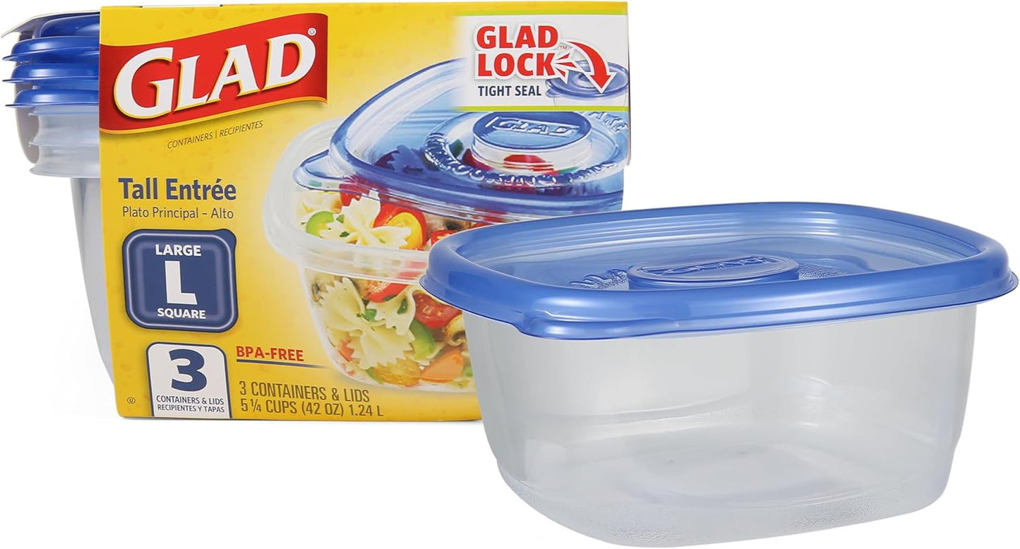 GladWare Tall Entree-3 ct