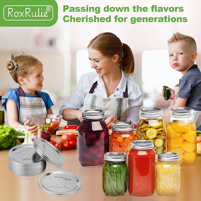 150PCS Canning lids Regular Mouth(2.76in/70mm), Upgraded Leak-Proof Mason Jar Lids for Ball/Kerr Jars, Split-Type Lid with Perfect Airtight Seal, Canning Jars Lids, Food Grade Material