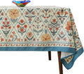 ISAENNE Designer Linen Elegant Extra Long Rectangle Tablecloth,Colorful Floral Bohemian Table Cloth,Wrinkle Resistant Decor Tablecloths for Dining Thanksgiving Kitchen,63"*110"-Floralsea A