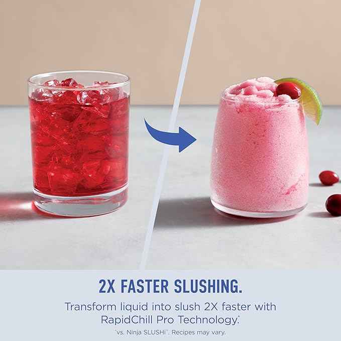 Ninja SLUSHi Max XXL Smart Frozen Drink Maker | Top Performance & Smart Technology, Party-Size 150oz Capacity, No Ice Needed, 6 Programs, Ideal Temp & Texture up to 12 hours | Peach FS605