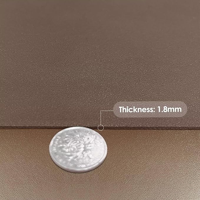 Leather Dresser Cover,1.8mm Thick,14x96 Inch,Dresser Protector Top,Dresser Top Protector,Dresser Cover Top,Dresser Top Cover,Dresser Cover Top for Bedroom.(Mud Color+Champagne Gold,14x96)