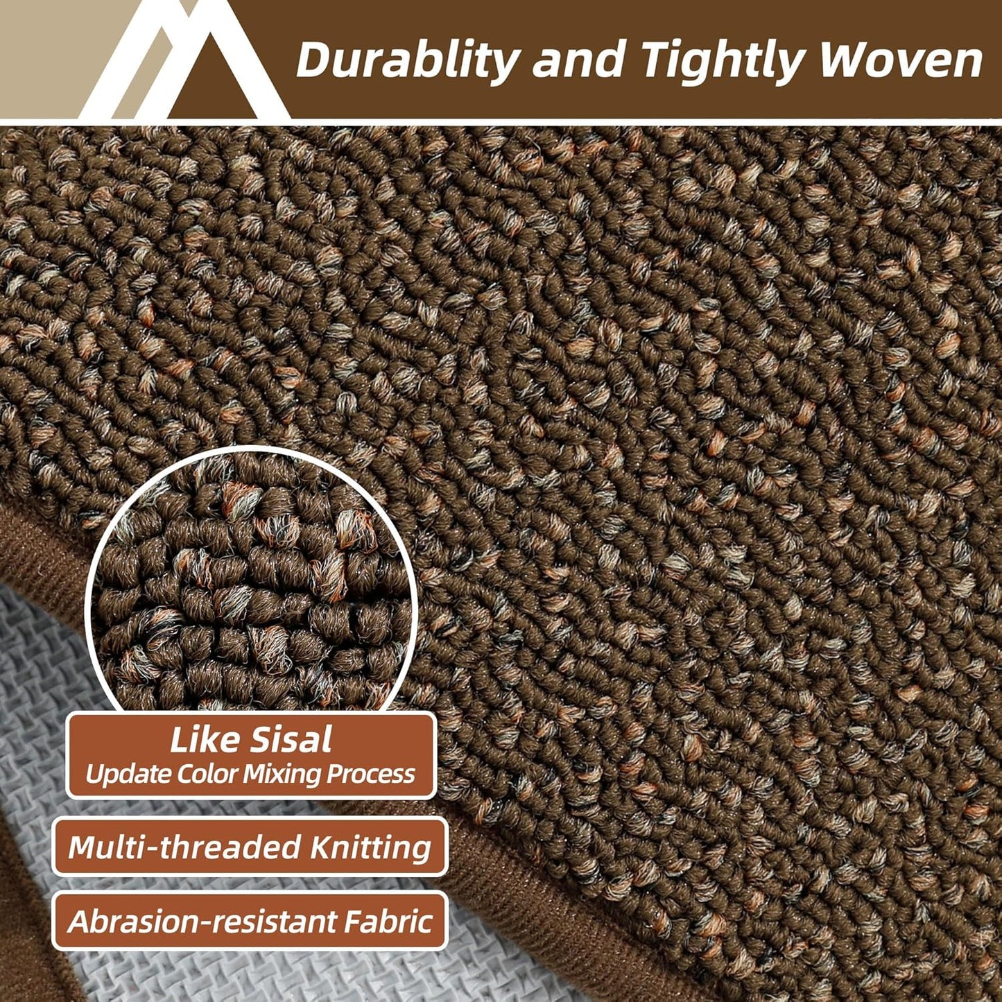 COSY HOMEER-Door-Mat 24"x36" Non Slip Absorbent Entryway Rugs Dirt Trapper Doormats Washable Entrance Mats Low Pile Welcome Floor Mat for Front Back Door and Entry Mats,Brown